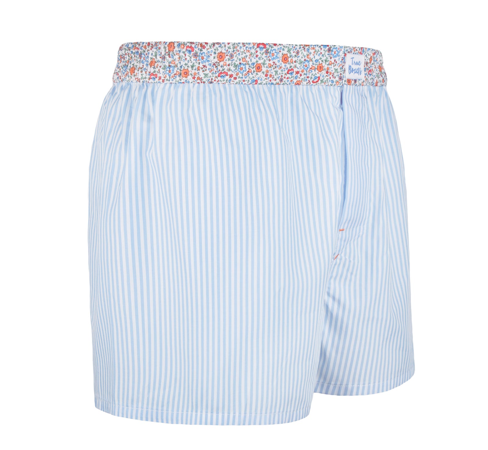 Cloud Dancer - blue stripes, floral pattern Boxer Short - True Boxers