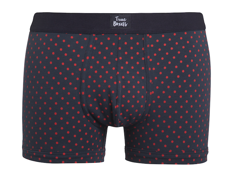 Fireworks - blue brief with red dots - True Boxers