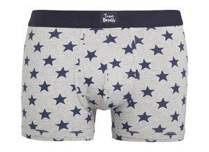 Muchacho - grey brief with blue stars - True Boxers