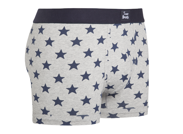 Muchacho - grey brief with blue stars - True Boxers