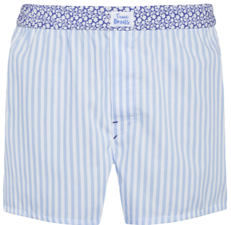 Generous - floral blue stripes Boxer Short - True Boxers